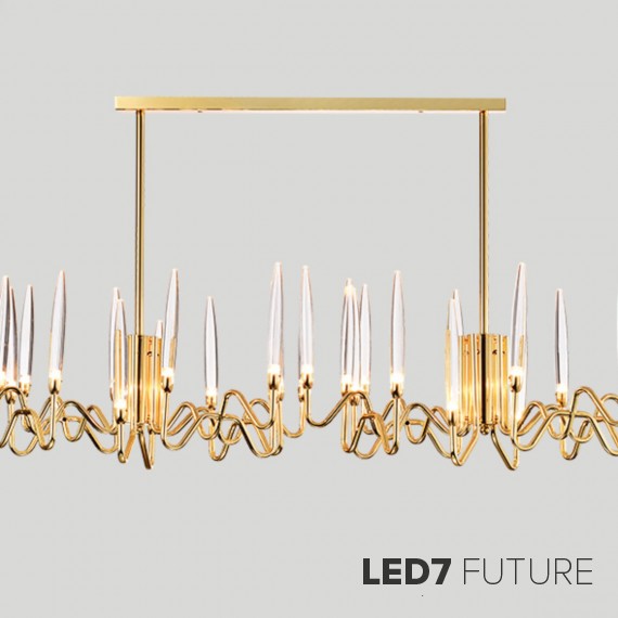 Loft Industry Modern - Mars Harvest Rectangular Chandelier